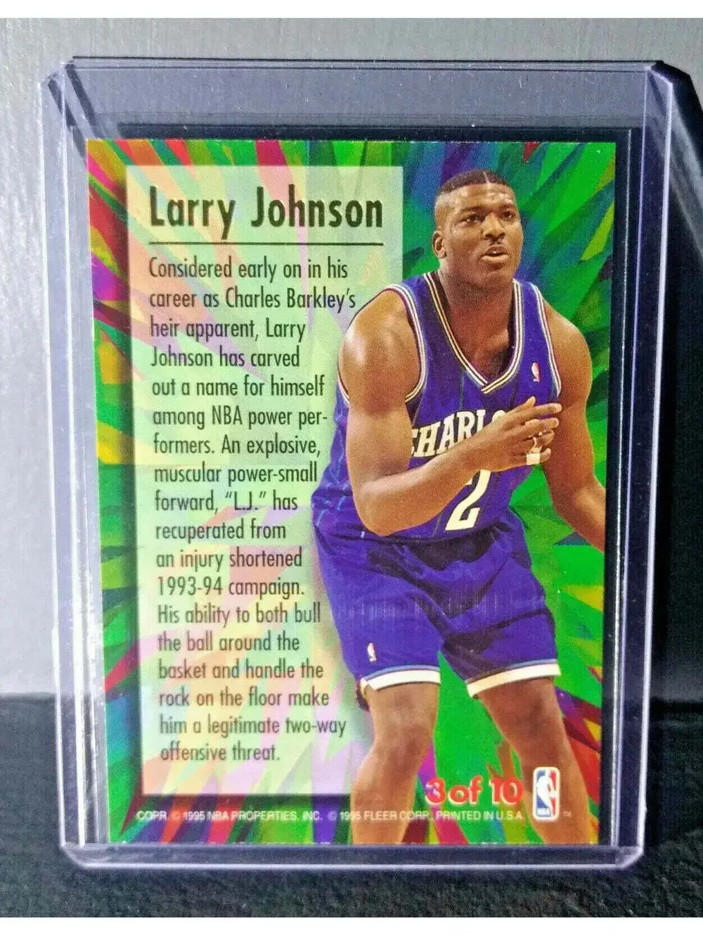 1995-96 Fleer Larry Johnson Ultra Ultra Power #3 Basketball Card